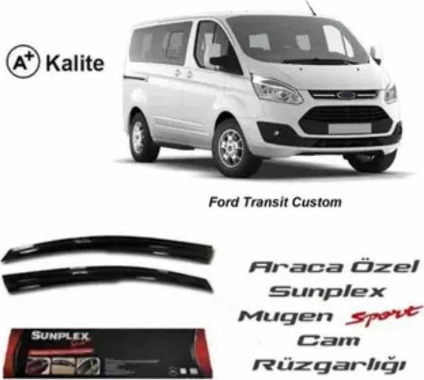 Ford Transit Custom Mugen Cam Rüzgarlığı 2014 sonrası 2'li Sunplex - Image 1