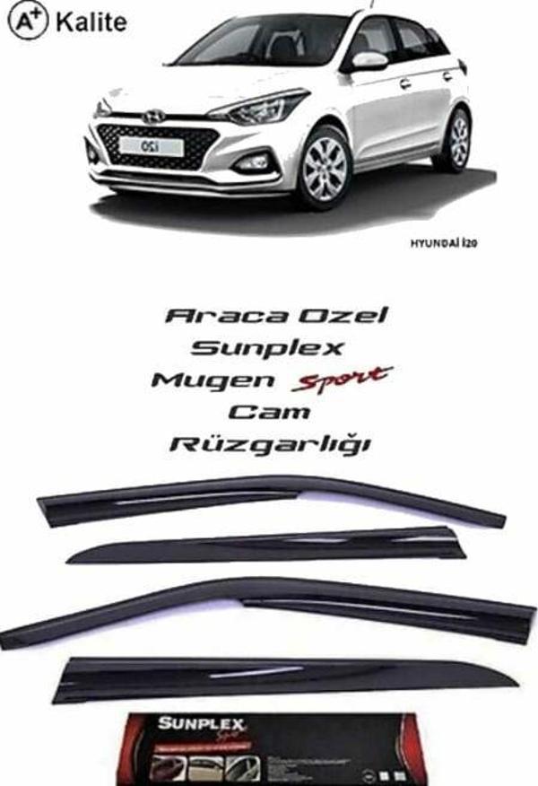Hyundai i20 Mugen Cam Rüzgarlığı 2015 sonrası 4'lü Sunplex - Image 1