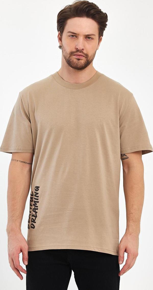 Erkek Arkası Rodi Baskılı Bisiklet Yaka T-shirt 2750 - Image 1
