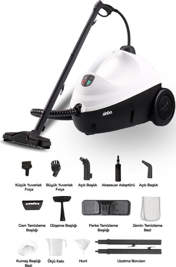 Sinbo SSC-6423 Çok Fonksiyonlu Buharlı Temizlik Makinası- Buharlı Temizleyici - Image 1