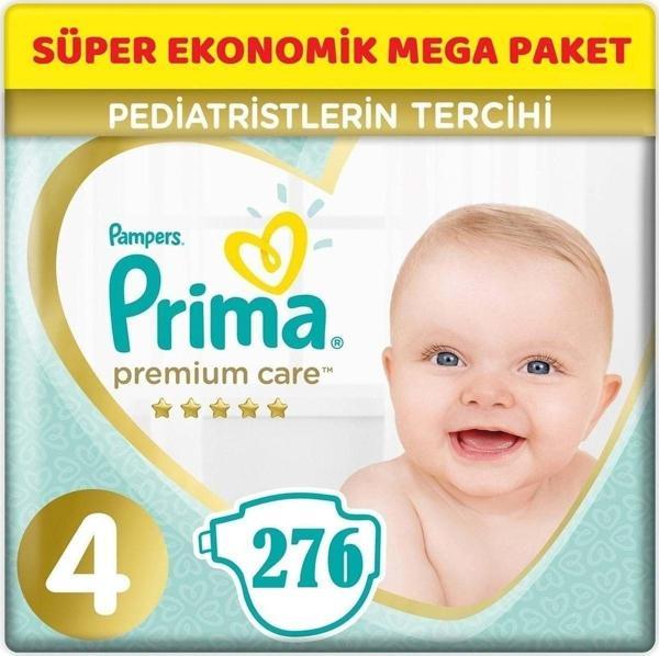 Prima Premium Care Bebek Bezi Beden:4 (9-14Kg) Maxi 276 Adet Süper - Image 1