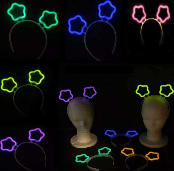 Glow Stick Karanlıkta Yanan Fosforlu Yıldız Taç 12 Adet - Image 1