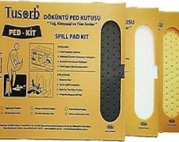 PED-KİT YAĞ VE KİMYASAL DÖKÜNTÜ TEMİZLEME PED 20'li  ( renk: sarı ) TdrTR - Image 1