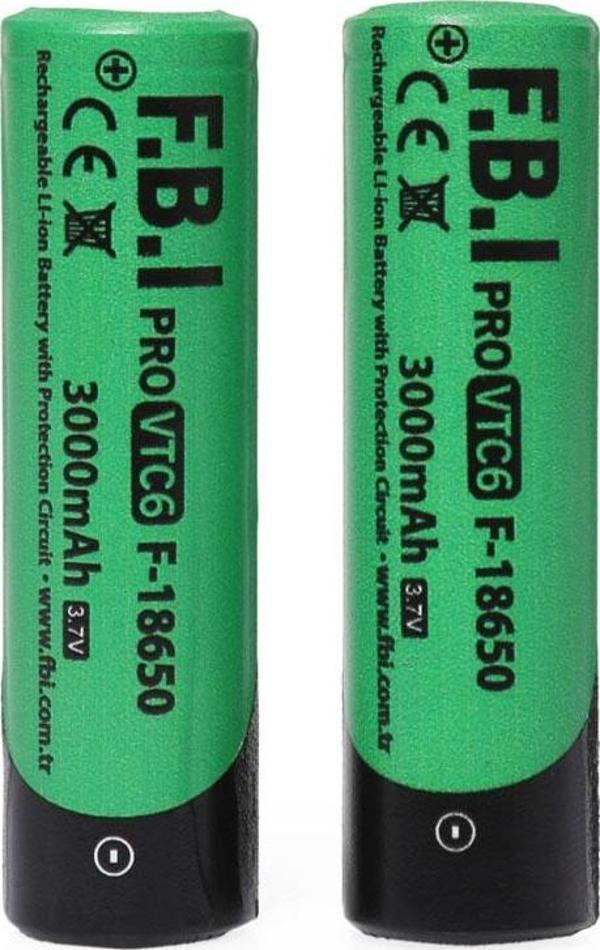 F.B.I VTC6 18650 3.7V 3000mAh 30A Li-ion Şarjlı Pil + Pil Taşıma Kutusu 2'li SET - Image 1