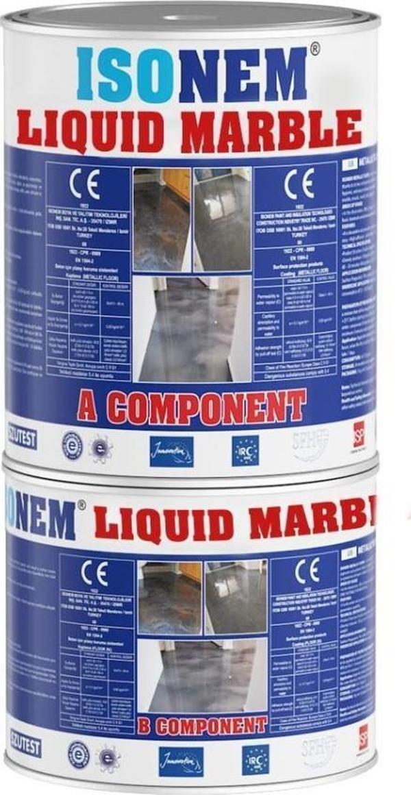 İsonem Liquid Marble Tezgah ve Zemin Kaplaması 2.5 Kg Set Gold - Image 1