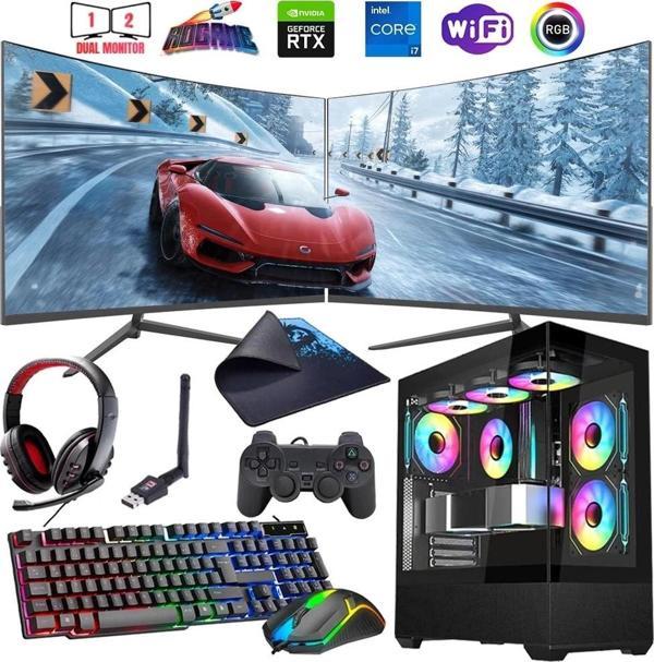 İ7 12700F 16GB DDR4 1TB m2 12GB RTX3060 Çift 24" Monitörlü Oyun Bilgisayarı (Gaming SET) - Image 1