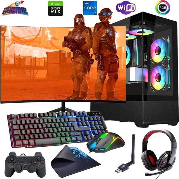 i7 12700F 16GB DDR4 1TB m2 8GB RTX4060 24" 100Hz Monitörlü Oyun Bilgisayarı (Gaming SET) - Image 1