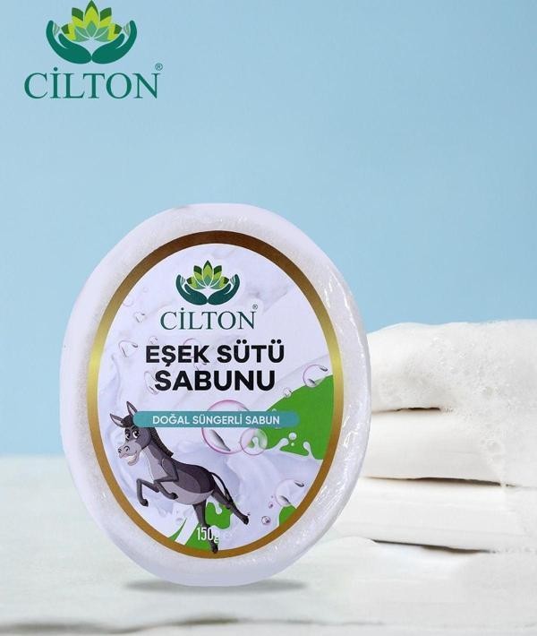 Cilton Eşek Sütü Sabunu Doğal Süngerli Sabun 150 Ml - Image 1