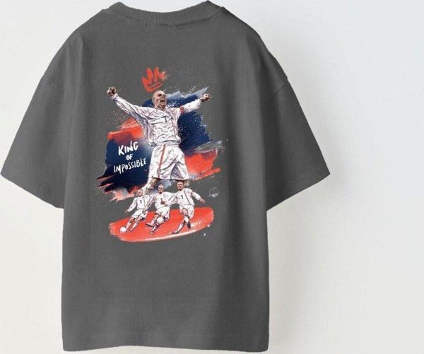 The Champ Clothing I Can Do All Thıngs Yazılı Futbol Tasarım Baskılı Füme Çocuk T-Shirt - Image 1