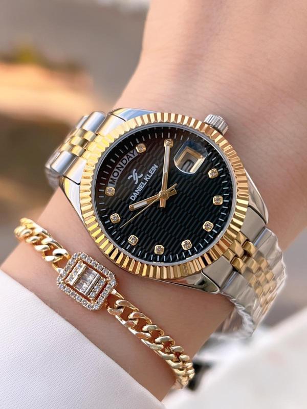 Daniel Klein Rlx Kasa Takvimli Kadran Çelik Kordon 2 Yıl Garantili Kadın Kol Saati BDK.1.13926.5 - Image 1