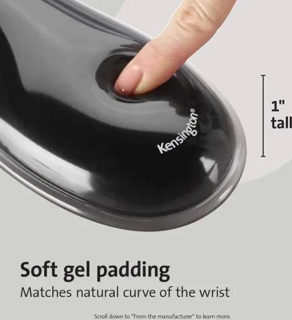 Kensington Duo Jel Fare ve Klavye Bilek Dinlendirme Paketi Seti Keyboard Wrist Rest Gray - Image 1