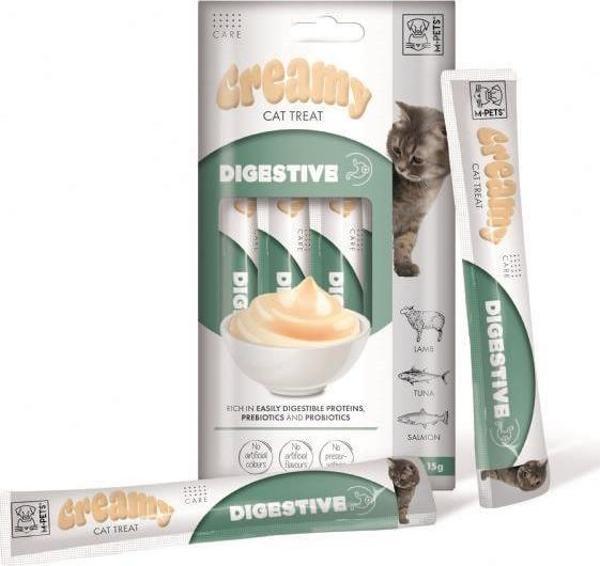 M-Pets Digestive Fonksiyonel Creamy Kedi Ödülü 4X15 gr - Image 1