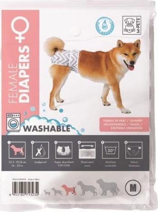 M-Pets Dişi Köpekler İçin Yıkanabilir Külot (M) - Image 1