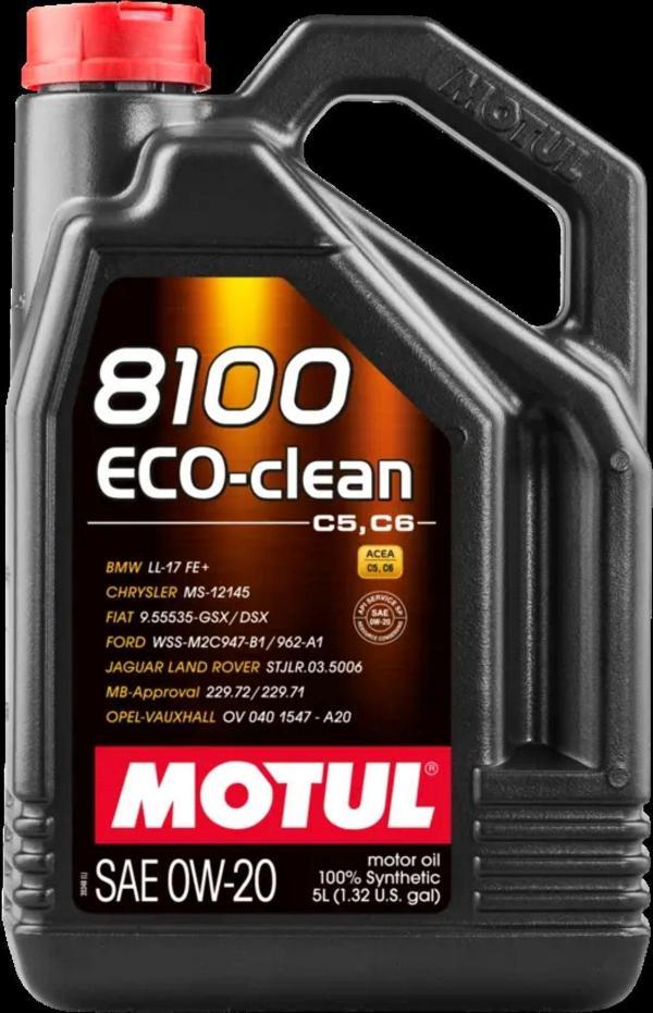 MOTUL 8100 ECO-CLEAN 0W-20 5L - Image 1