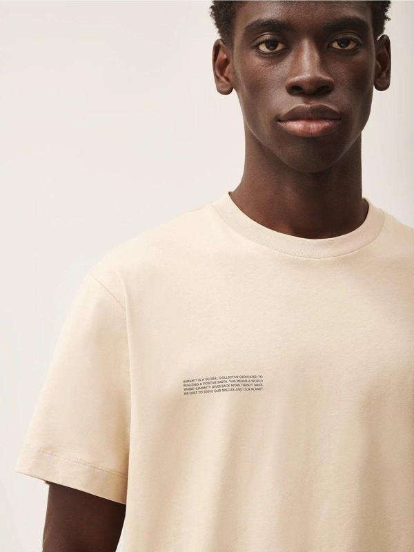 The Champ Clothing Krem Unisex Nature Concept Baskılı Oversize T-Shirt - Image 1