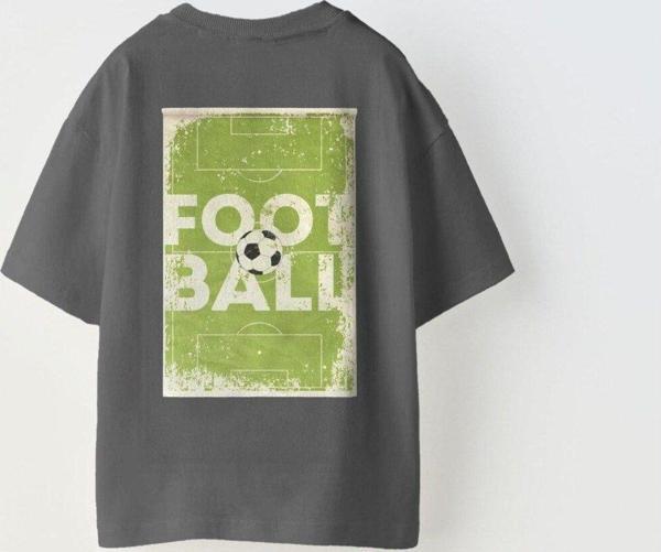 The Champ Clothing Believe Yazılı Futbol Tasarım Baskılı Füme Çocuk T-Shirt - Image 1
