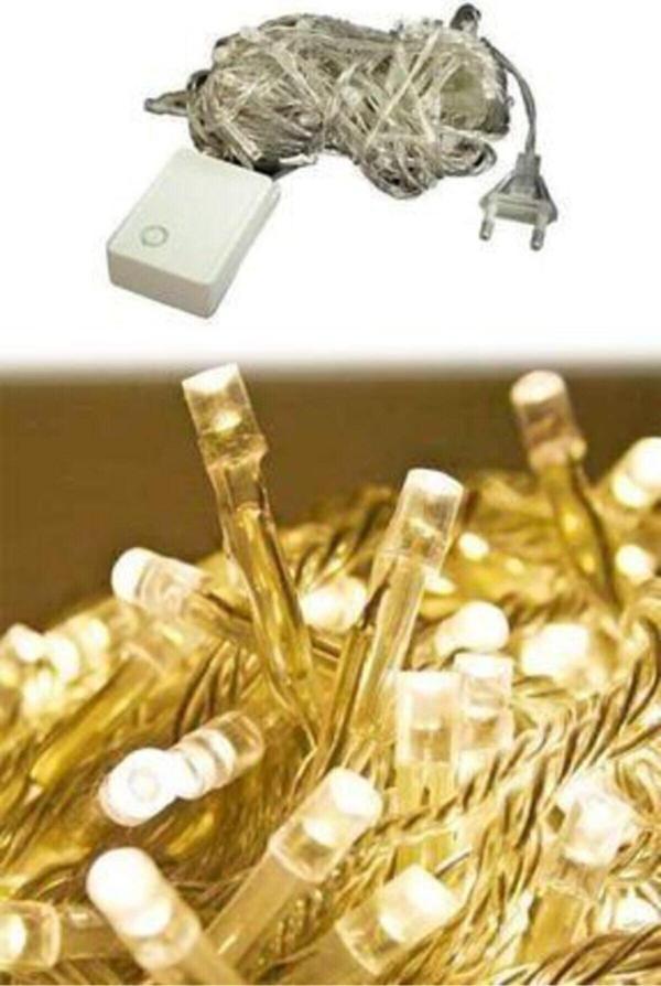 Toprockstore 100 Ledli Fişli Led, Dekor Lambası Animasyonlu 10M Günışığı Yılbaşı Ağacı Işığı Led - Image 1