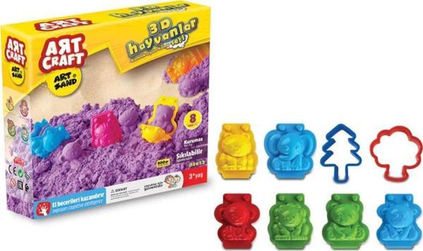 Toprockstore 3D Hayvanlar Kum Seti 500 Gr 8 Parça - Image 1