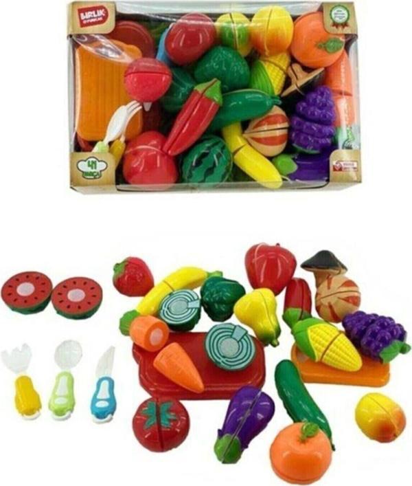 Toprockstore 41 Parça Kesilebilen Meyve Sebze Seti - Image 1