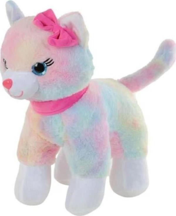 Halley Peluş 30 Cm Pembe Tokalı Kedi Pl62555 - Image 1