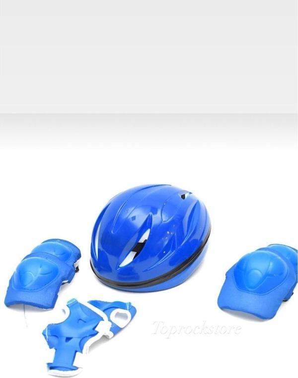 Toprockstore Çocuk Kask Dizlik Dirseklik Eldiven Koruyucu Set 7 Parça - Image 1