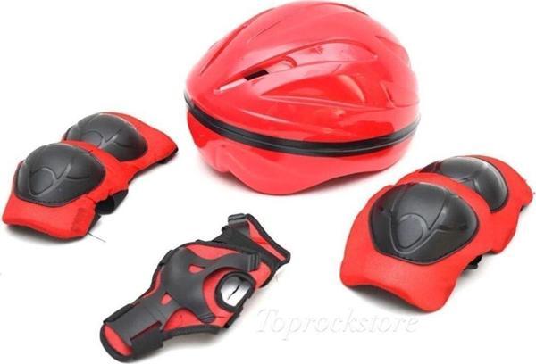 Toprockstore Çocuk Kask Dizlik Dirseklik Eldiven Koruyucu Set 7 Parça - Image 1