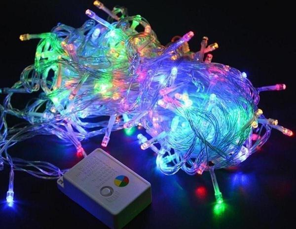 Toprockstore Karışık Renkli Işıklı Yılbaşı Ağacı Işığı Yeni Yıl Led 10 Metre Kablolu Fişli 100 Ledli 8 Modlu - Image 1