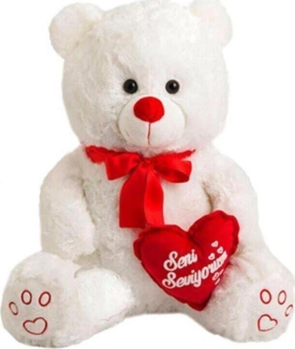 Toprockstore Peluş Kalpli Ayı 55 Cm - Image 1