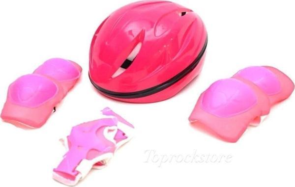 Toprockstore Çocuk Kask Dizlik Dirseklik Eldiven Koruyucu Set 7 Parça - Image 1