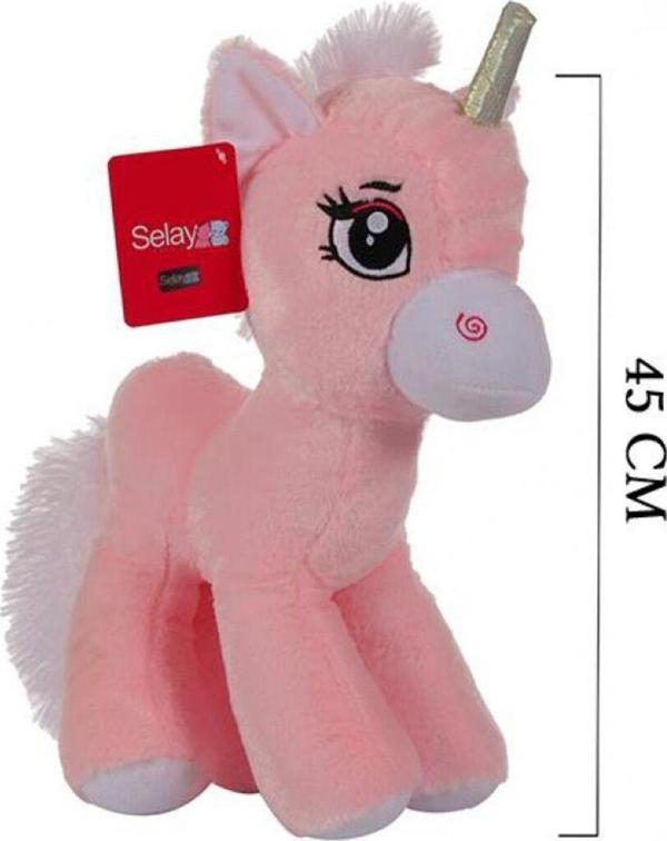 Toprockstore Sevimli Unicorn Pony At Peluş Oyuncak Büyük Boy 45 Cm - Image 1