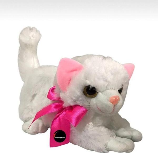 Toprockstore Miyavlayan Sesli Kedi Peluş Oyuncak 30 Cm - Image 1
