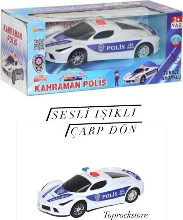 Toprockstore Oyuncak Polis Arabası Sesli Işıklı Çarp Dön Özellikli - Image 1
