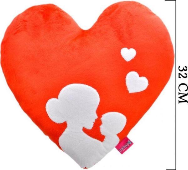 Toprockstore Sevgiliye Anneye Hediyelik Kalpli Peluş Yastık - Image 1