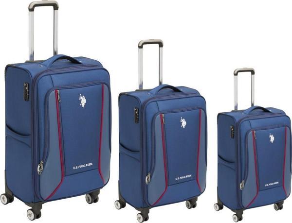 U.S. Polo Assn. PLVLZ24019 Kumaş Valiz 3Lü Set Lacivert - Image 1