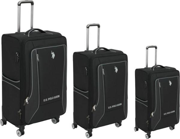 U.S. Polo Assn. PLVLZ24020 Kumaş Valiz 3Lü Set Siyah - Image 1