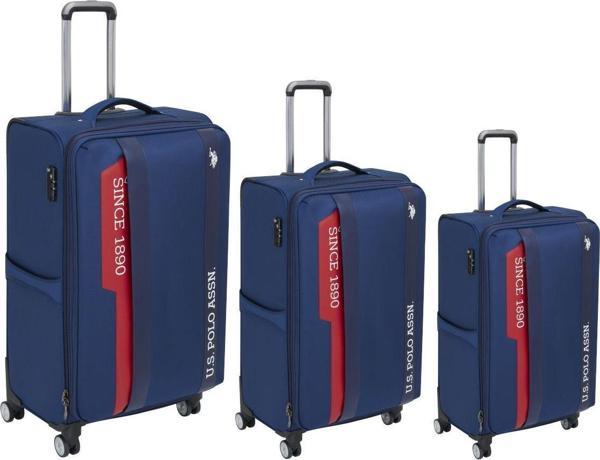 U.S. Polo Assn. PLVLZ24032 Kumaş Valiz 3Lü Set Lacivert - Image 1