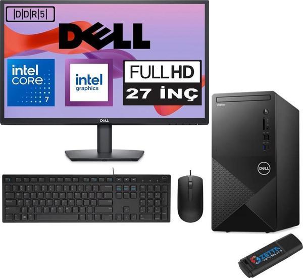 Dell Vostro 3030 mt Intel Core I7 12700 48GB Ddr5 512GB SSD 27" Fhd Windows 11 Home Intel® UHD Graphics 730 Masaüstü Bilgisayar 27N3030I7EMEAH22 + Zetta USB Bellek - Image 1