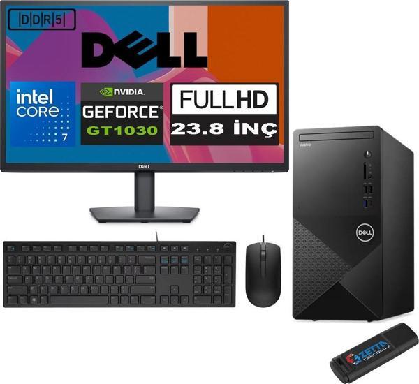 Dell Vostro 3030 mt Intel Core I7 12700 96GB Ddr5 512GB SSD 23.8" Fhd Ubuntu Nvidia GT1030-4GB Masaüstü Bilgisayar 23N3030I7GT1030U02 + Zetta USB Bellek - Image 1
