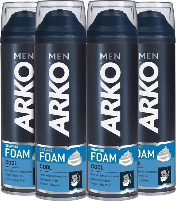 Arko Men Serinletici Erkek Bakım Tıraş Köpüğü Cool 4X200Ml - Image 1