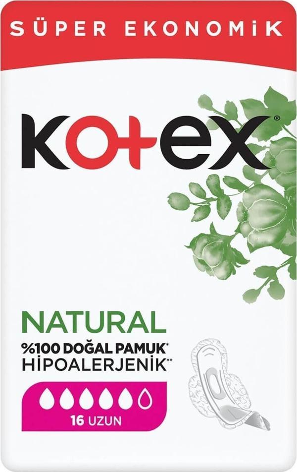 Kotex Natural Ultra Quadro Hijyenik Ped Uzun 16'Lı - Image 1