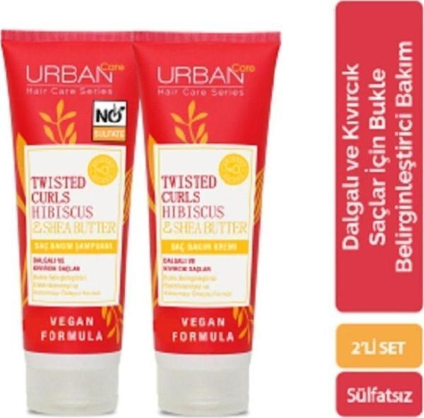 Urban Care Hibiscus&Shea Butter Kıvırcık Ve Dalgalı Saçlara Özel 2'Li Bakım Seti-Sülfatsız-Vegan - Image 1