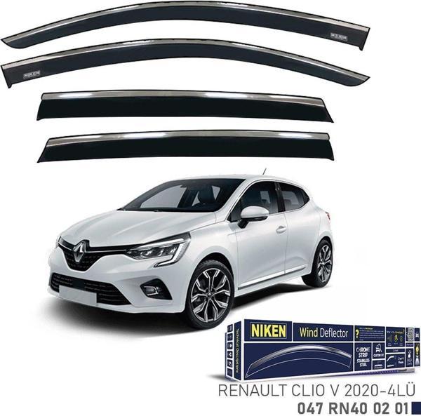 Renault Clio 5 Kromlu Cam Rüzgarlığı Niken 2020+ sonrası uyumlu - Image 1