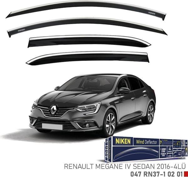 Renault Megane 4 Sedan Kromlu Cam Rüzgarlığı Niken 2016+ sonrası uyumlu - Image 1