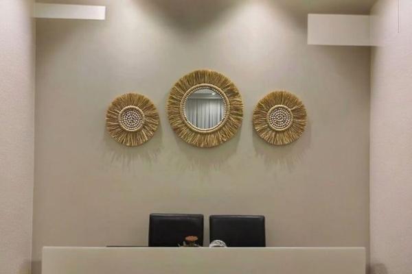 El Yapımı Dekoratif Hasır Ayna Etnik Tarz Bohem Ayna - Image 1