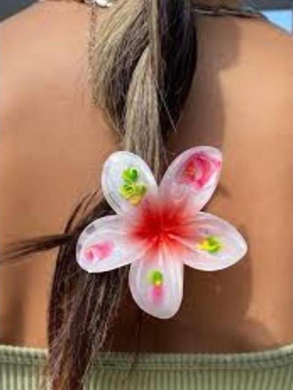 TOKA Lotus Çiçeği Mandal Toka BEYAZ KIRMIZI  - Image 1
