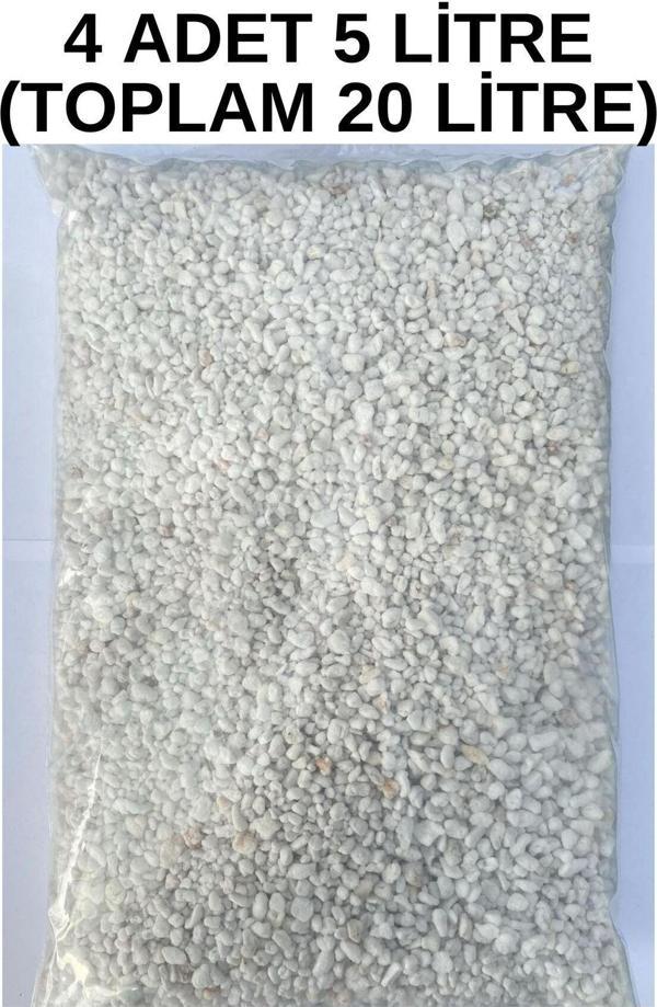 Aymen Çiçekçilik 4 Adet 5 Lt Tarım Perliti Köklendirici Perlit (Toplam 20 Litre) Drenaj Düzenleyici Premium Kalite - Image 1