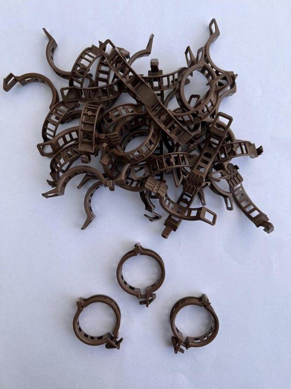 Aymen Çiçekçilik Bitki Klipsi - Domates Klipsi 50 Adet 25 Mm Gövde Sarmaşık Bitki Bağlama Kelepçesi, Beyaz - Image 1