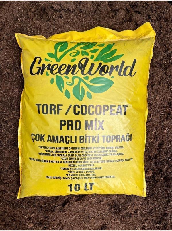 Green World 10 Litre Ithal Çok Amaçlı Bitki Toprağı Torf Cocopeat Ponza Taşı - Kokopit Özel Karışım Saksı Harcı - Image 1