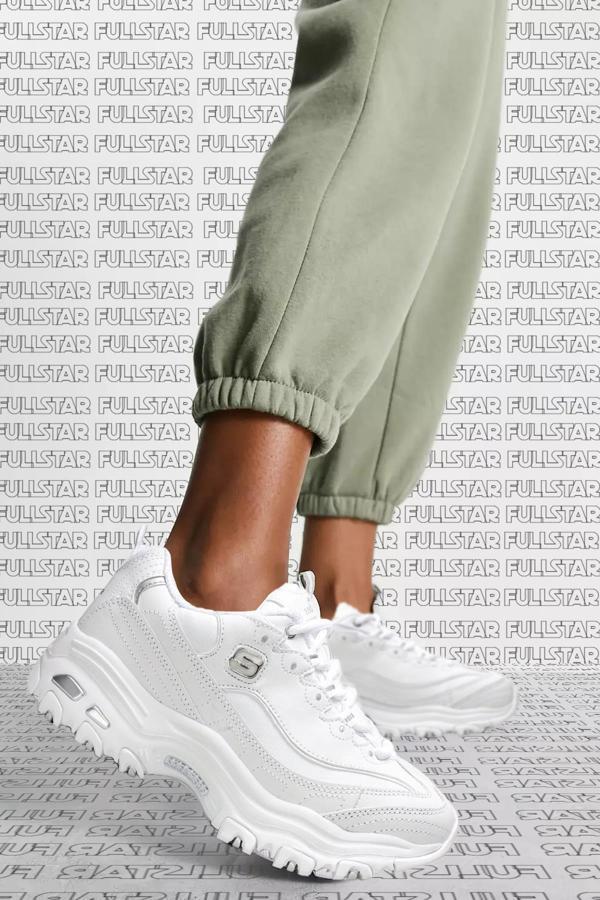 Skechers Summits Air Cooled Memory Foam D'lites Fresh Start Leather Sneaker Hakiki Deri Hafızalı Taban Günlük Spor Ayakkabı Beyaz - Image 1