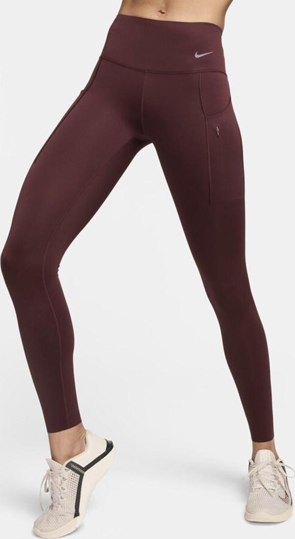 Nike Go Firm Support High Rise Full Length Kadın 6 Cepli Antreman Taytı Koyu Bordo - Image 1